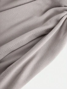SHEIN Jupe plissée à fente haute couleur unie pour adolescente, été