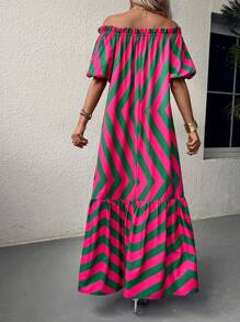 Breezaya Women's Color Block Simple Daily Hollow Out Dress Maxi Vacation Beach Outfit - Multicolor - View 2