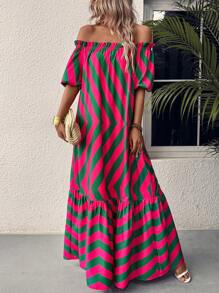 Breezaya Women's Color Block Simple Daily Hollow Out Dress Maxi Vacation Beach Outfit - Multicolor - View 6