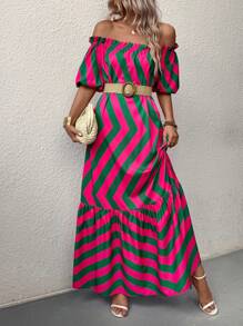 Breezaya Women's Color Block Simple Daily Hollow Out Dress Maxi Vacation Beach Outfit - Multicolor - View 7