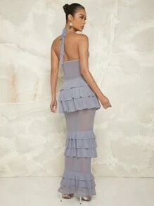 SHEIN Unity 層疊荷葉邊薄紗連身裙