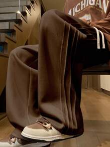 男士厚实时尚休闲宽松直筒裤，秋季