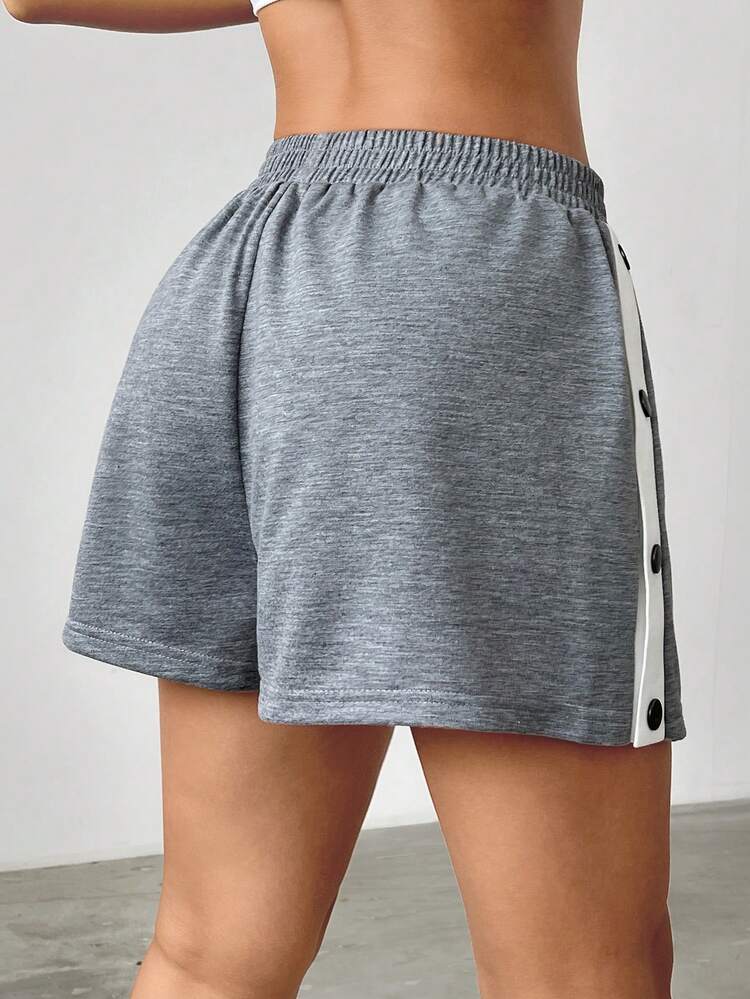Women's Colorblock Edge Sweatshirt And Casual Shorts For Summer