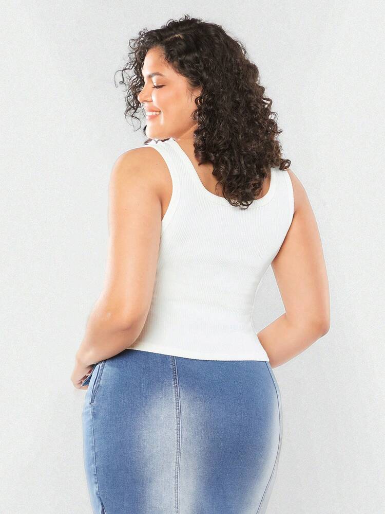 Vintage College Style Plus Size Women Tank Top For Summer