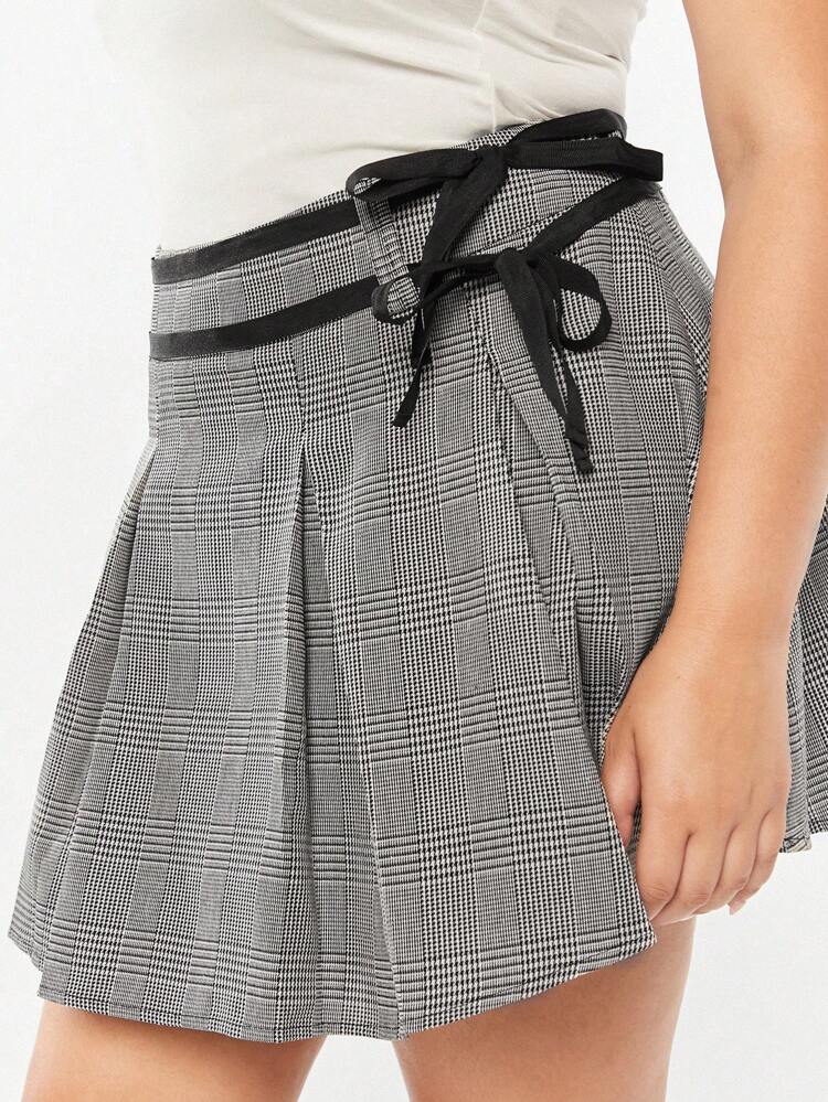 Vintage College Style Plus Size Women Skirt, Summer