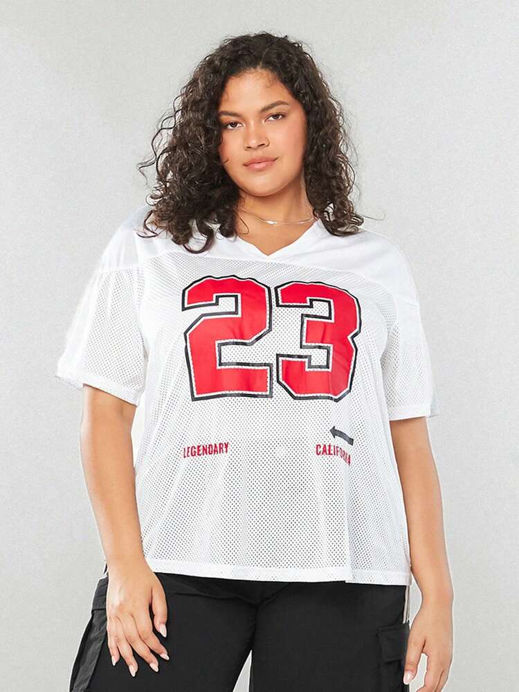 Vintage College Printed Plus Size Women T-Shirt For Summer