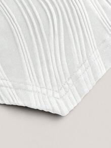 SHEIN EZwear Summer Hanky Hem Tube Top - White - View 3