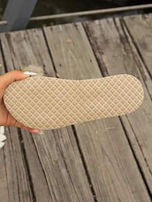 Giày Sandal Nữ Màu Trơn Thanh Lịch, Giày Quai Đan Co Giãn Nhẹ Đế Bằng, Giày Đi Biển Thông Thường - Màu vàng - Xem 2