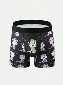 Men's Cartoon Printed Simple Daily Boxer Briefs - Multicolor - View 1