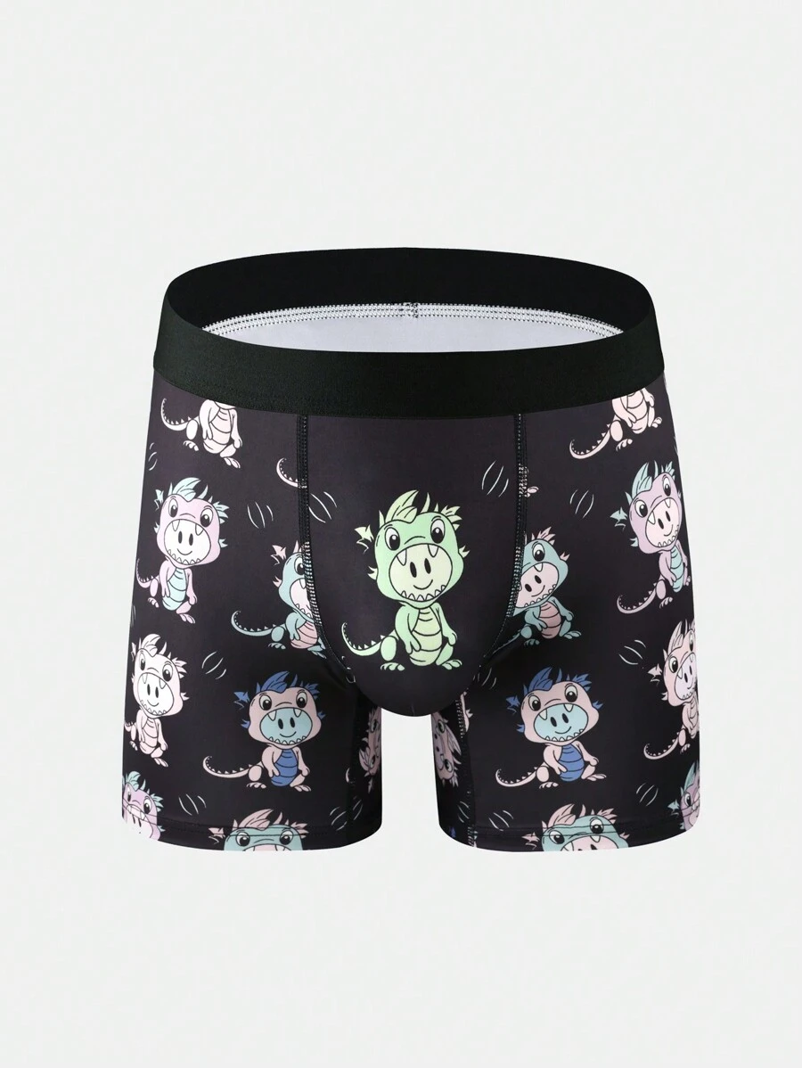 Men's Cartoon Printed Simple Daily Boxer Briefs - Multicolor - View 1
