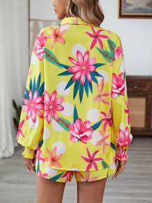 Breezaya Hawaiiaanse stijl tropische print zomer shorts set van 2 stuks