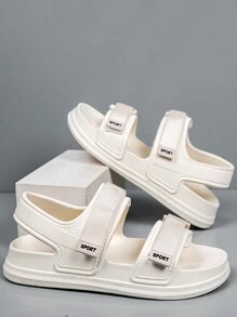 男士人字拖，新款室内外两用舒适休闲时尚运动凉鞋 - 米色 - 查看 4