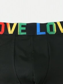 Men's Black Square Cut Underwear (Pack Of 5) - Black - View 3