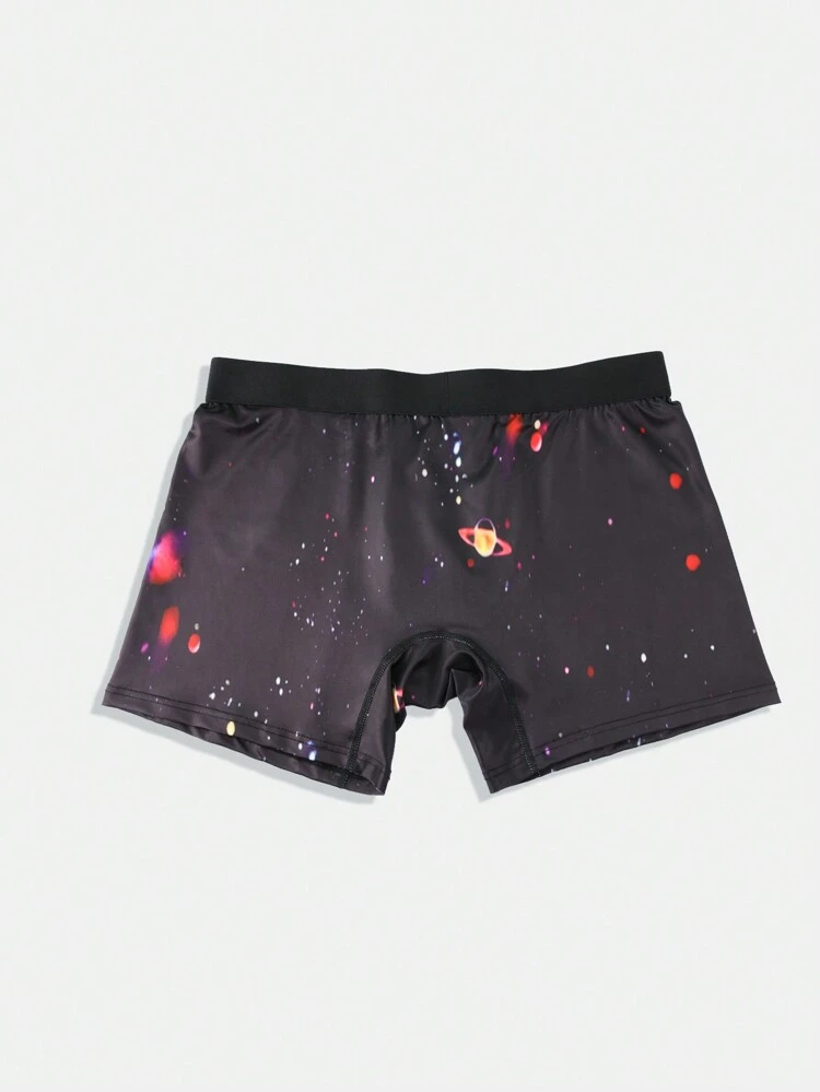 Men's Colorful Random Ink Splatter Printed Boxer Shorts