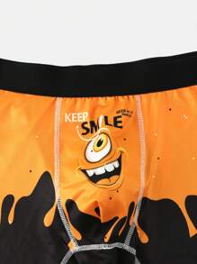 Quần đùi boxer đơn giản in hoạt hình hàng ngày cho nam - Nhiều màu - Xem 4