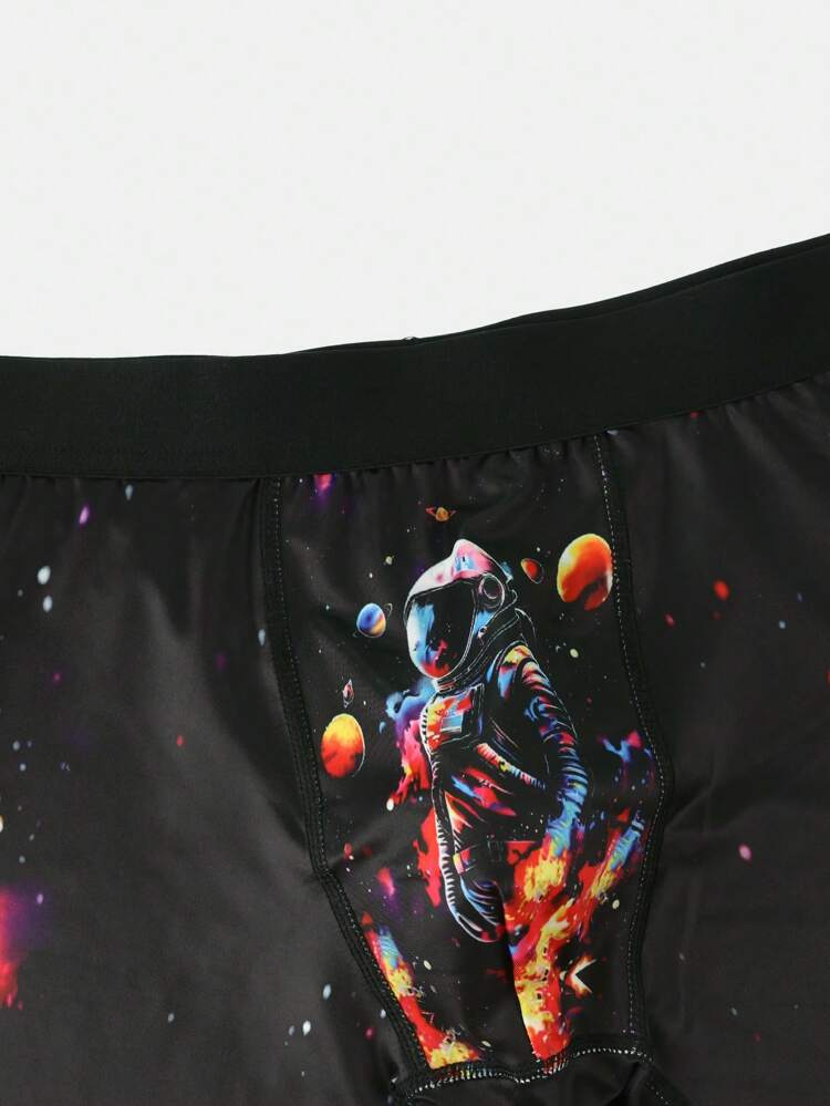 Men's Colorful Random Ink Splatter Printed Boxer Shorts