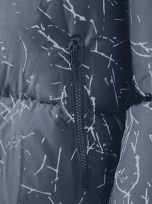 SHEIN Cottnline Men'S Full Print Jacket - Grey - View 3