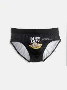 Men's Cute Cartoon Monkey Printed Triangle Underwear - Multicolor - View 3