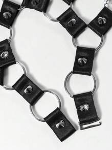 Plus Size Punk Rivet And Iron Chain Collar Two-Piece Set ,2 Pcs - Multicolor - View 3