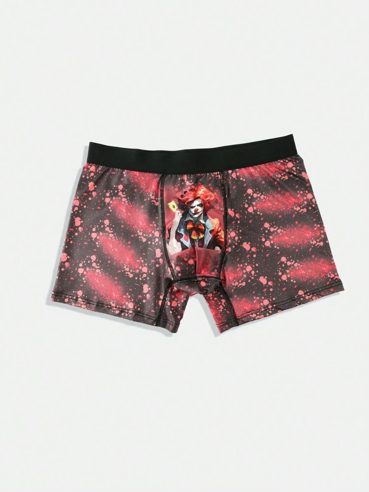 Men's Simple Joker Print Everyday Boxer Shorts