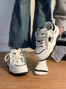 秋冬女士时尚星星拼接厚底休闲运动鞋