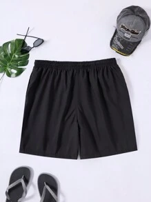 Surfspeed Men Plus Size Fashionable Color Block Loose Beach Shorts - Multicolor - View 2