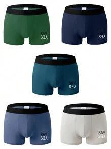 Men's Boxer Shorts, Breathable Plus Size  Underwear, Four Seasons (5pcs/Set)