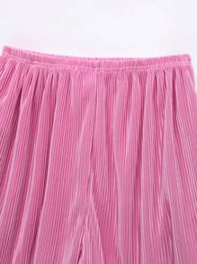 Comfortcana Women's Sleeveless V-Neck Pleated Crop Top And Shorts Set Short Sets Summer