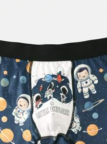 Modische Herren Boxershorts mit Astronauten Motiv, niedlich und witzig