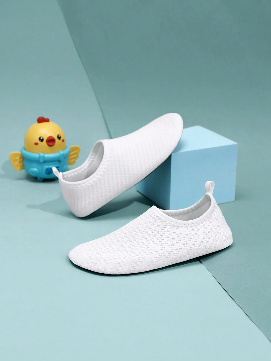 兒童透氣網布防滑水鞋，適用於各季節 - 白色 - 查看 1