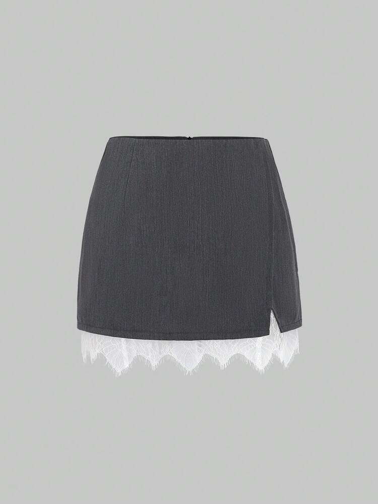 Women's Lace Patchwork Casual Daily Wear Summer Skirt