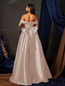 Váy dạ hội sang trọng cao cấp Smilprince Long Burgundy sang trọng, trang trọng, trang trọng cho tiệc cưới, tốt nghiệp, tiệc tối - Hồng - Xem 2