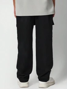 SUMWON 青少年女孩下擺垂墜尼龍褲 - 黑色 - 查看 4