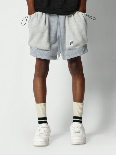 SUMWON 側邊繩口口袋束口降襠短褲