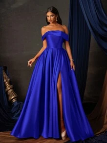 Váy dạ hội sang trọng cao cấp Smilprince Long Burgundy thanh lịch, trang trọng, dự tiệc cưới, tiệc tối - Xanh đậm - Xem 1