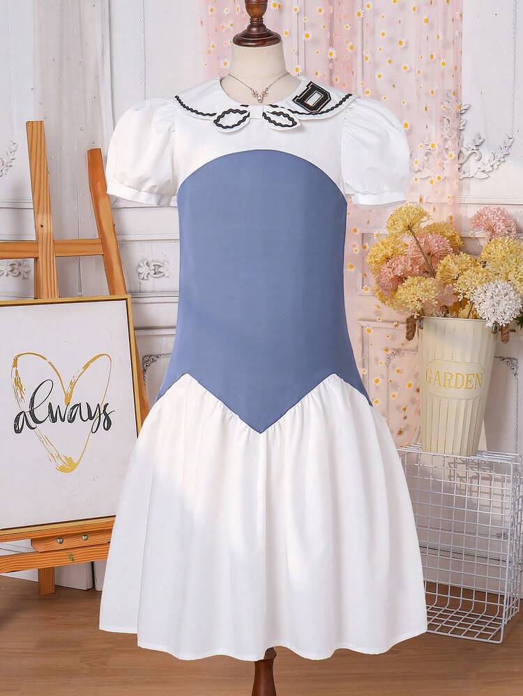 Tween Girl 1Pc White Lace Casual Dress
