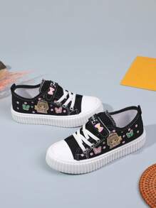 New Children Canvas Shoes Girl Casual Shoes Middle / Big Kids Thick Sole Sports Shoes Board Shoes
