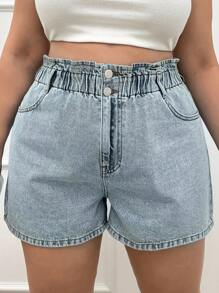 RueChic HIGH WAIST ELASTIC BELT DETAIL WOMEN JEAN - Medium Wash - View 5