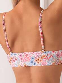 Swim Mod Summer Beach Women's Holiday Floral Printed Sexy Bikini Set, Random Print
