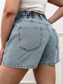 RueChic HIGH WAIST ELASTIC BELT DETAIL WOMEN JEAN - Medium Wash - View 2