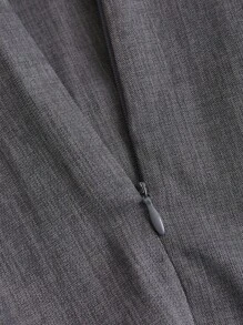 SHEIN Unity 灰色低腰喇叭牛仔褲女長褲 - 深灰色 - 查看 4