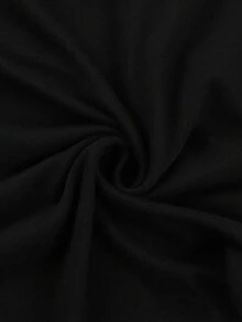 Quare-Neck Bow Accent Slim-Fit Crop Tank Top - Black - View 6