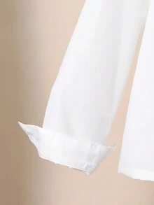 Sparklyn Tween Girl White Shirt, Black Vest And Utility Skirt 3-Piece Comfortable Outfit Set Fall Winter - White - View 5