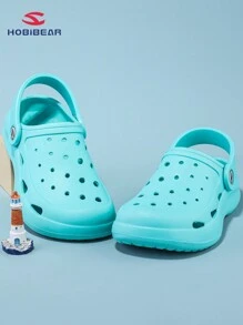 1 双 Hobibear 儿童可爱木质凉鞋,适合男孩和女孩的柔软户外沙滩鞋,时尚幼儿鞋 - 薄荷綠 - 查看 5