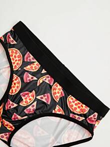 Boxers de moda para hombre con estampado de pizza