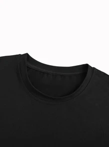 Manfinity Homme Bộ áo thun ngắn tay cổ tròn in hình gấu mùa hè cho nam và quần short thắt lưng có dây rút - Nhiều màu - Xem 4