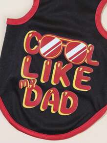 PETSIN Like Dad Đỏ & Đen In Hình Thú Cưng Áo Vest Mùa Hè Cho Chó/Mèo, Kem chống nắng và chống côn trùng, 1 cái - Nhiều màu - Xem 4