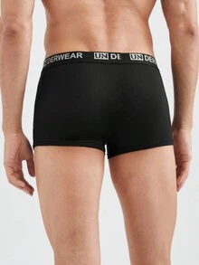 Men's Letter Tape Boxer Briefs (4-Piece Set) - Multicolor - View 2