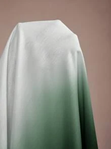 EMERY ROSE Camiseta de verano holgada para mujeres de talla grande con degradado de color y dobladillo curvo - Verde militar - Ver 6