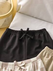 Shorts Xadrez Respiráveis e Confortáveis para Menino Jovem, Adequados para Primavera, Verão e Outono, Casual e Versátil, Confortáveis e Adequados para Atividades ao Ar Livre, Escola e Casa, Idades 4-7